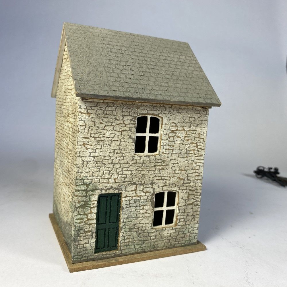 Unpainted dolls shop house